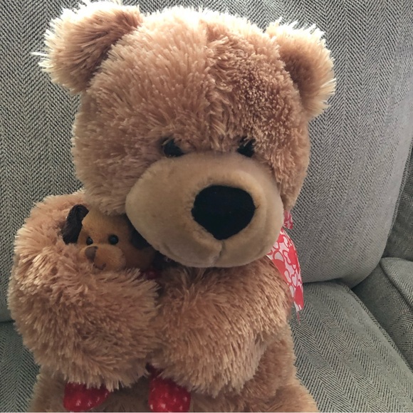 Heads & Tales Valentine Plush Bear and Puppy Love Dog Stuffed Animal Toy Set - Picture 4 of 5